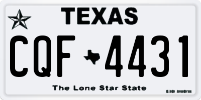TX license plate CQF4431