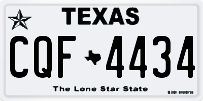 TX license plate CQF4434