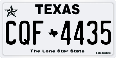 TX license plate CQF4435