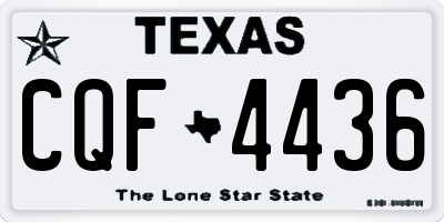 TX license plate CQF4436