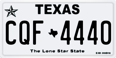 TX license plate CQF4440