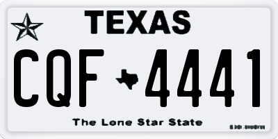 TX license plate CQF4441