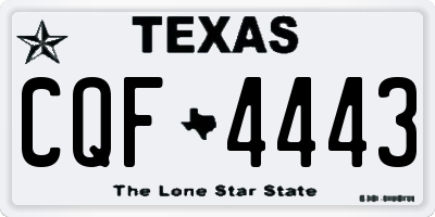 TX license plate CQF4443