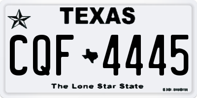 TX license plate CQF4445