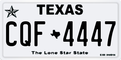 TX license plate CQF4447