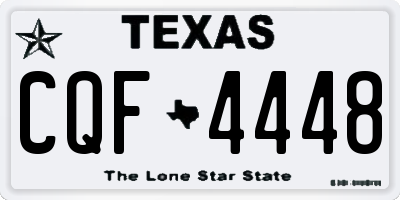 TX license plate CQF4448