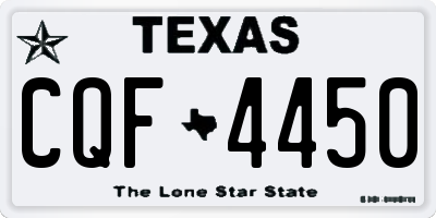 TX license plate CQF4450