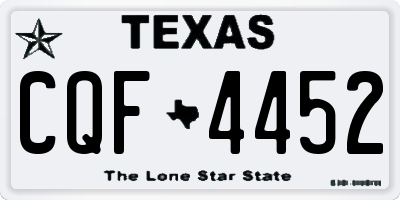 TX license plate CQF4452