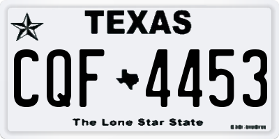 TX license plate CQF4453