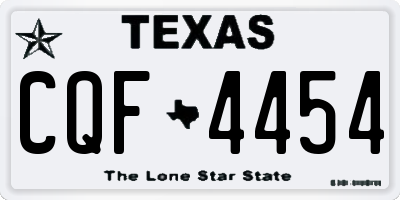 TX license plate CQF4454