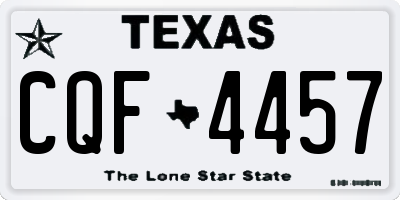 TX license plate CQF4457