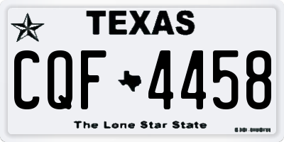 TX license plate CQF4458
