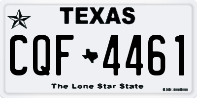 TX license plate CQF4461