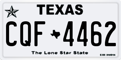 TX license plate CQF4462