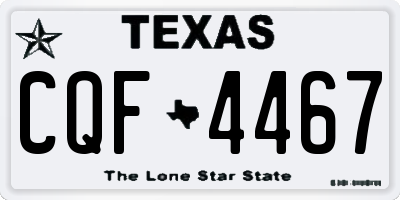TX license plate CQF4467