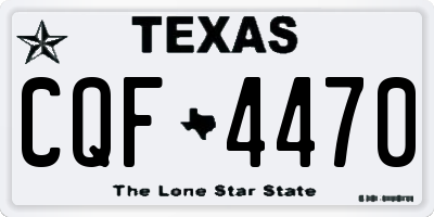 TX license plate CQF4470