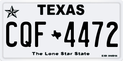 TX license plate CQF4472