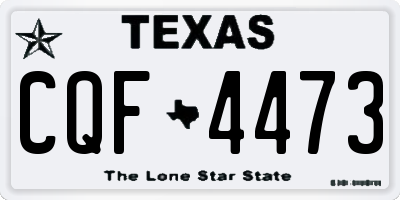 TX license plate CQF4473