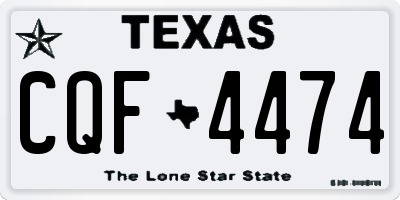 TX license plate CQF4474