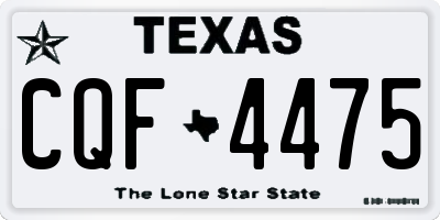 TX license plate CQF4475