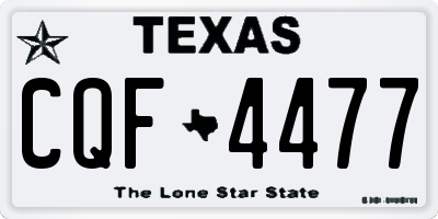 TX license plate CQF4477