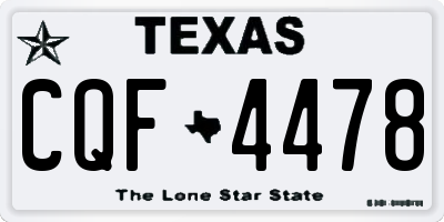 TX license plate CQF4478