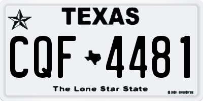 TX license plate CQF4481