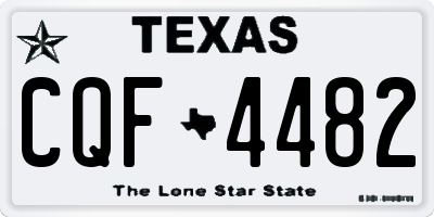 TX license plate CQF4482