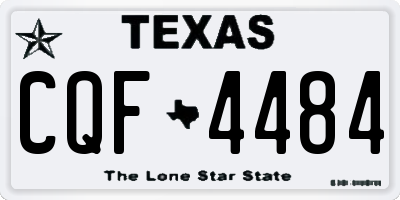 TX license plate CQF4484