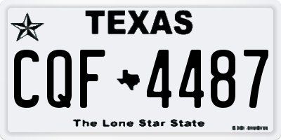 TX license plate CQF4487