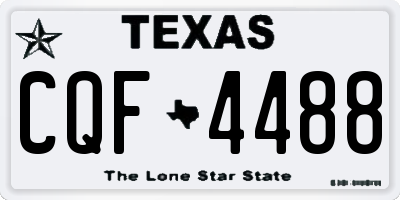TX license plate CQF4488