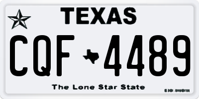 TX license plate CQF4489
