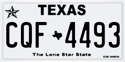 TX license plate CQF4493