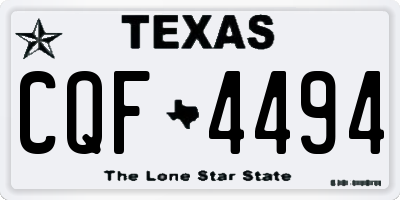 TX license plate CQF4494