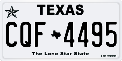 TX license plate CQF4495