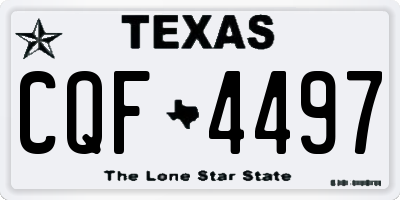 TX license plate CQF4497