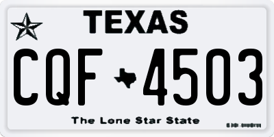 TX license plate CQF4503