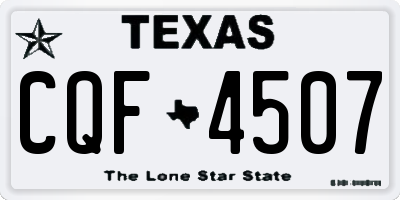 TX license plate CQF4507