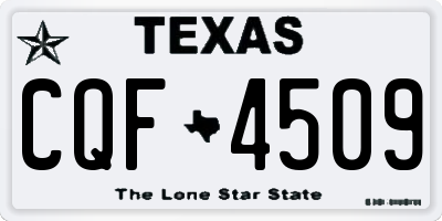 TX license plate CQF4509