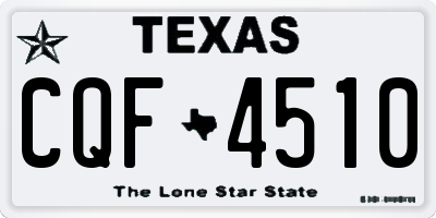 TX license plate CQF4510