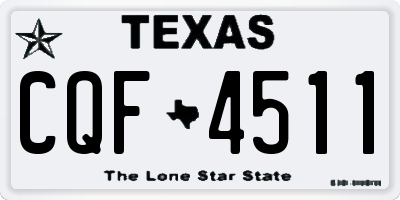 TX license plate CQF4511