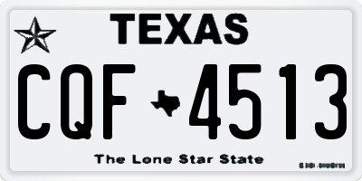 TX license plate CQF4513