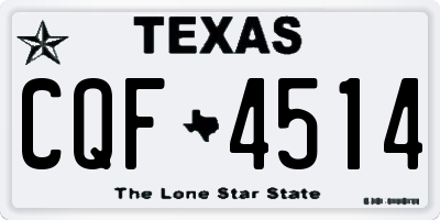 TX license plate CQF4514