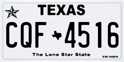 TX license plate CQF4516