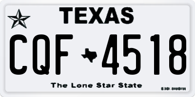 TX license plate CQF4518
