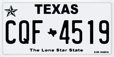 TX license plate CQF4519