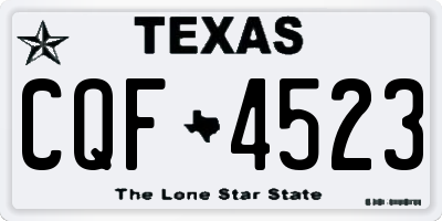 TX license plate CQF4523