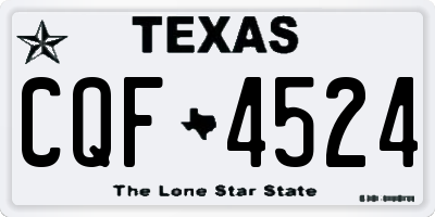 TX license plate CQF4524