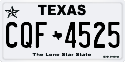 TX license plate CQF4525
