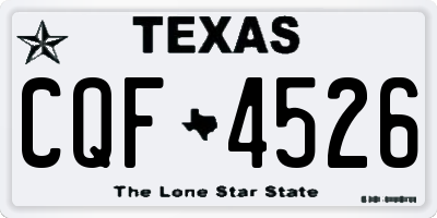 TX license plate CQF4526